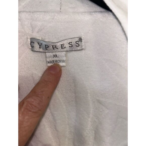 Cypress Women's XL White Kimono Bathrobe 3/4 Sleeve - Picture 2 of 6